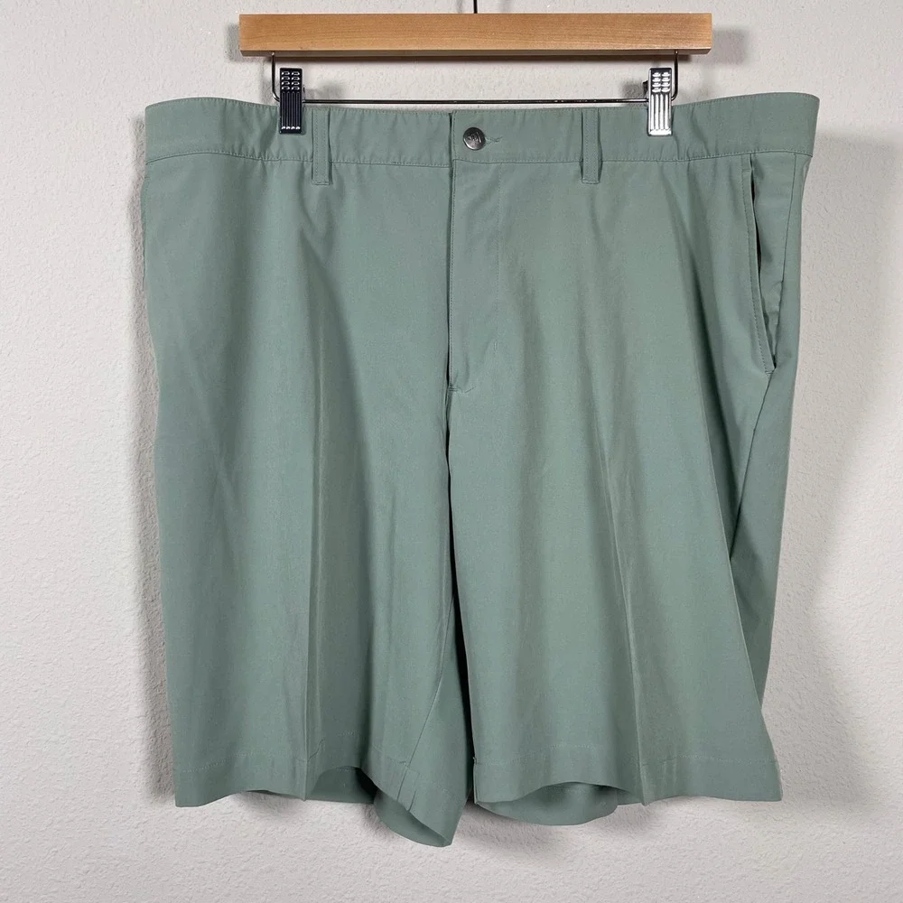 Adidas 365 Golf Shorts Men 40 Sage Green Performance Stretch Athletic Activewear